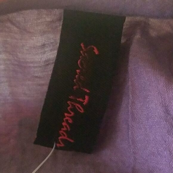 Sacred Threads Dress Women's Size Medium Purple Boho Short Sleeve Floral New - Picture 6 of 9